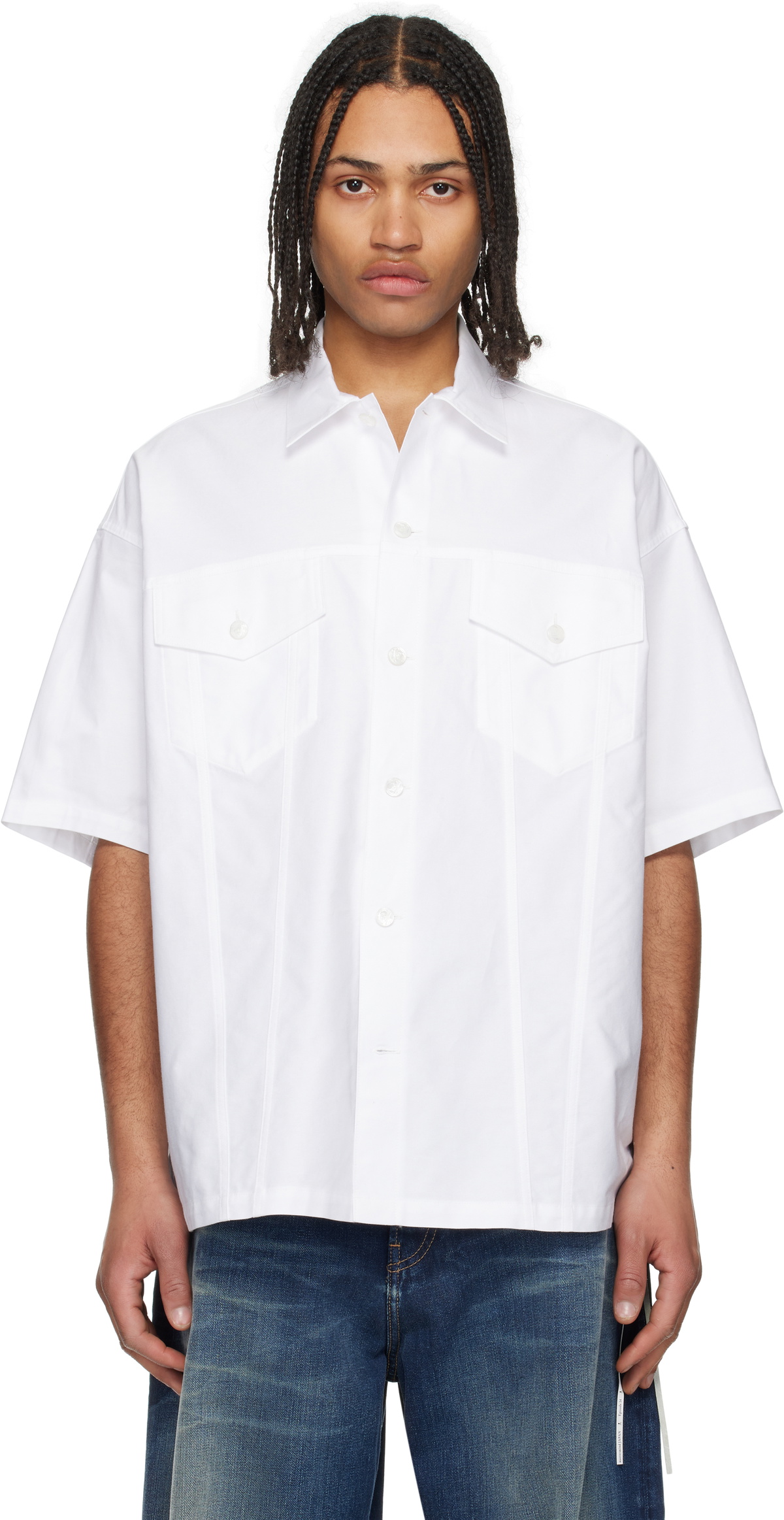 mastermind JAPAN White Oxford Shirt