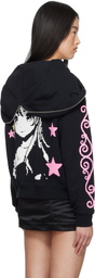 Ashley Williams Black Happy Manga Butterfly Hoodie