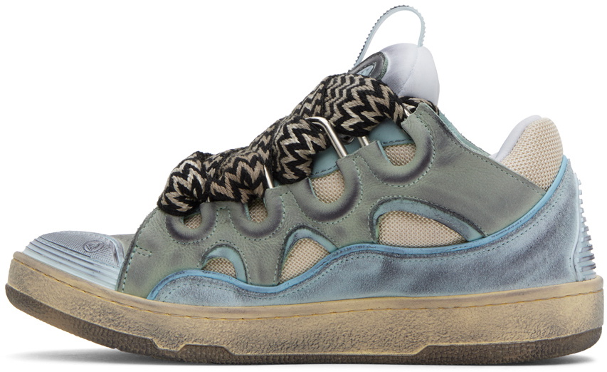 Lanvin SSENSE Exclusive Blue Curb Sneakers Lanvin