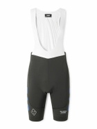 Pas Normal Studios - Mechanism Logo-Print Ripstop-Trimmed Cycling Bib Shorts - Green