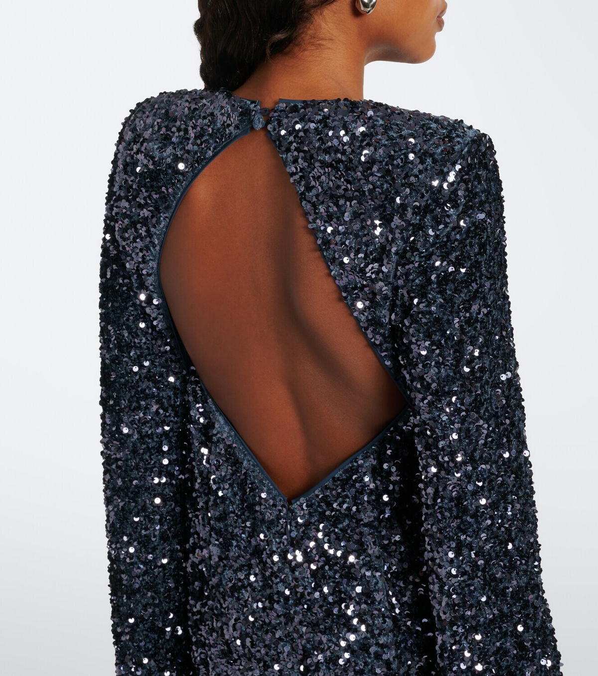 Alémais Ellie sequined open-back minidress