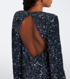 Alémais Ellie sequined open-back minidress