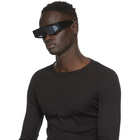 Rick Owens Black and Silver Kiss Sunglasses