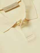 FEAR OF GOD ESSENTIALS - Logo-Flocked Cotton-Jersey Polo Shirt - Neutrals