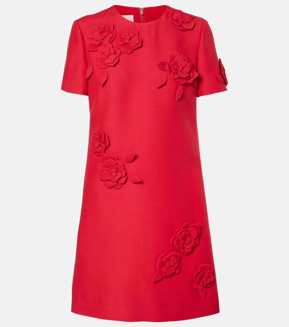 Valentino Crepe Couture floral-appliqué minidress Valentino