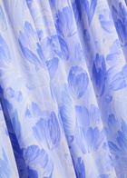Rixo Abi Floral-print Chiffon Maxi Dress Light Blue