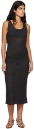 Missing You Already Grey Sleeveless Knit Dress