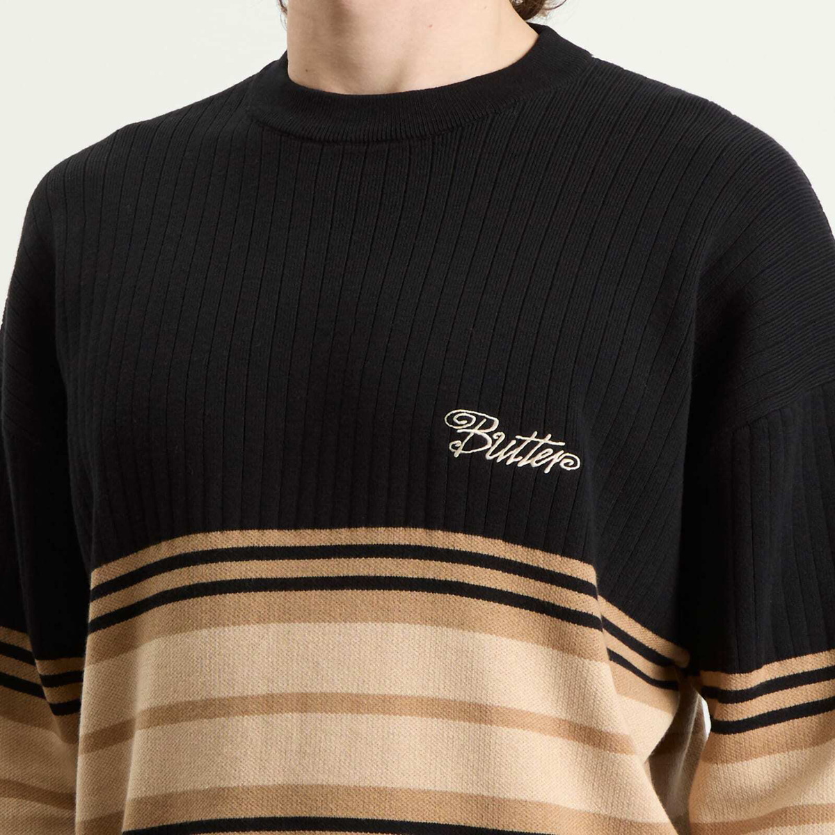 Butter Goods Men's Crest Knit Jumper in Black