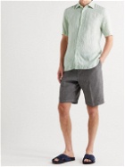 120% - Striped Linen-Gauze Shirt - Green