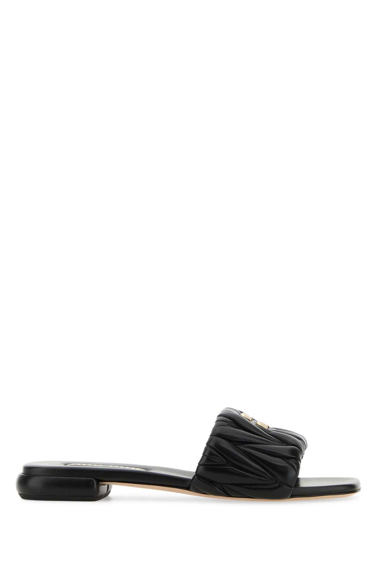 サンダル・ミュール Miu Miu Olive Green Suede Slippers Miu Miu Olive Green Suede Slippers Miu Miu