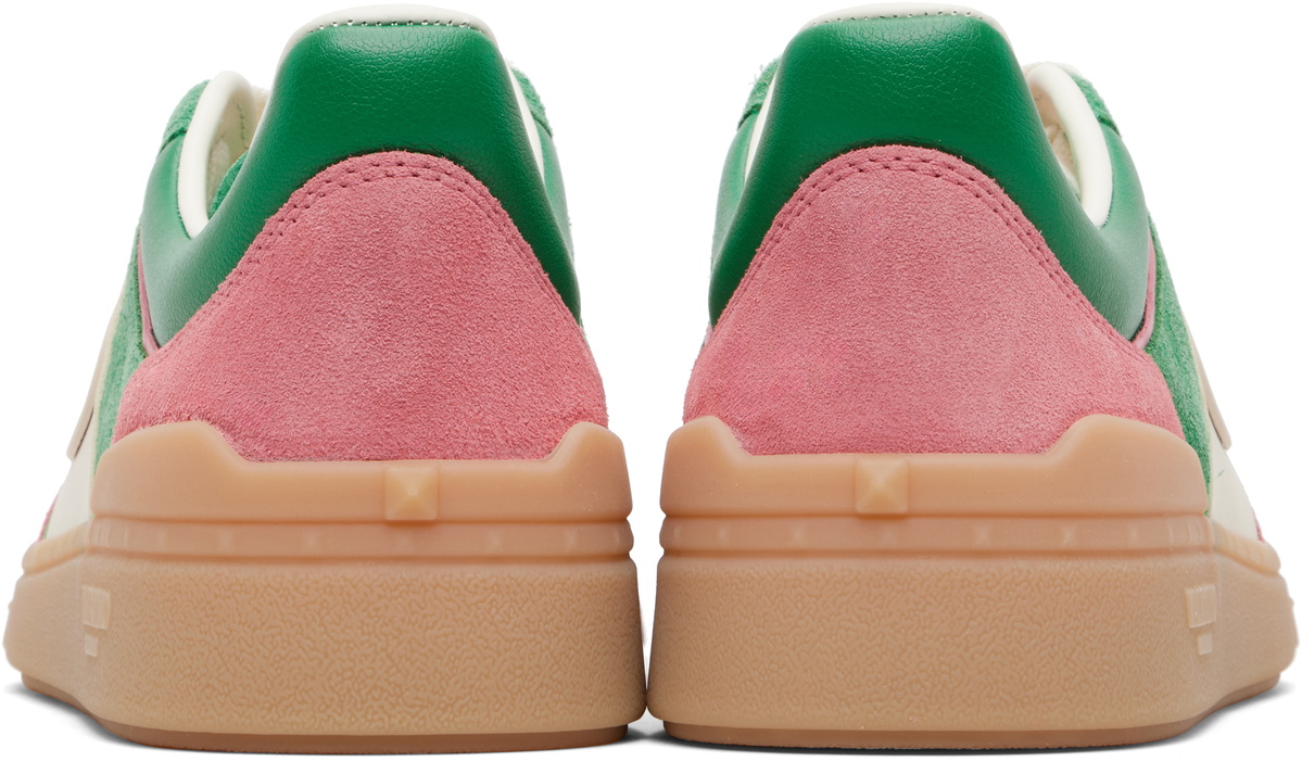 Valentino Garavani Green & Pink Upvillage Crosta Sneakers
