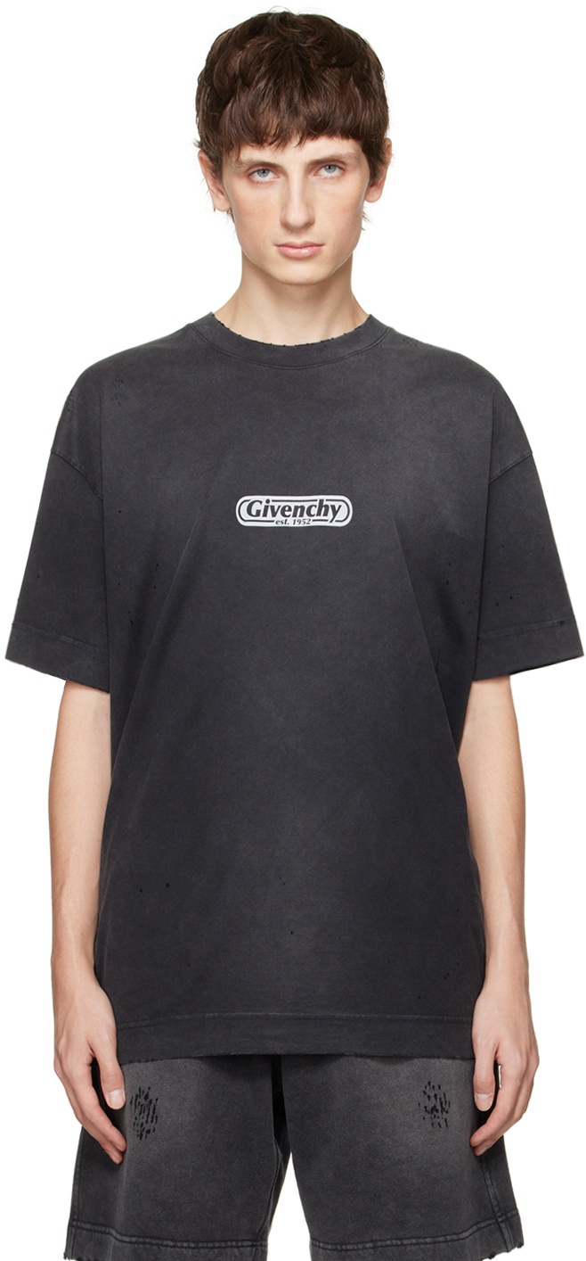 Givenchy Black Distressed T-Shirt Givenchy