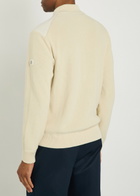 Boss Quilted Knit Cotton and Shell Jacket Beige