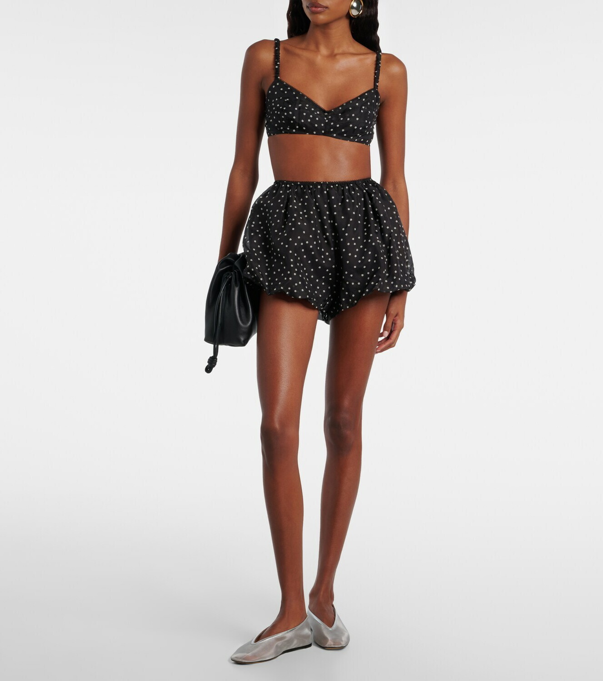SIR Polka-dot silk bralette