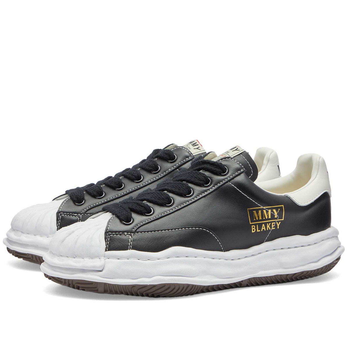 Maison MIHARA YASUHIRO Men's Blakey Low Leather Sneakers in Black