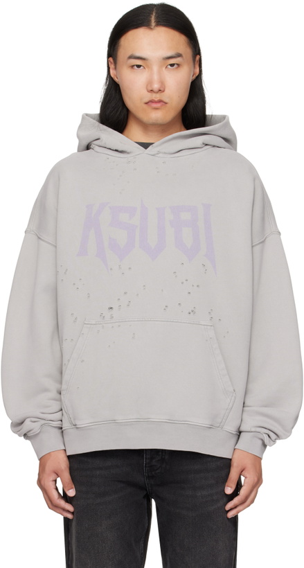Photo: Ksubi Gray Blasted Hoodie