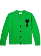 AMI PARIS - Logo-Intarsia Wool Sweater - Green