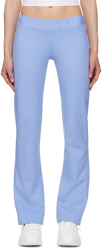 Photo: Versace Jeans Couture Blue Crystal-Cut Lounge Pants