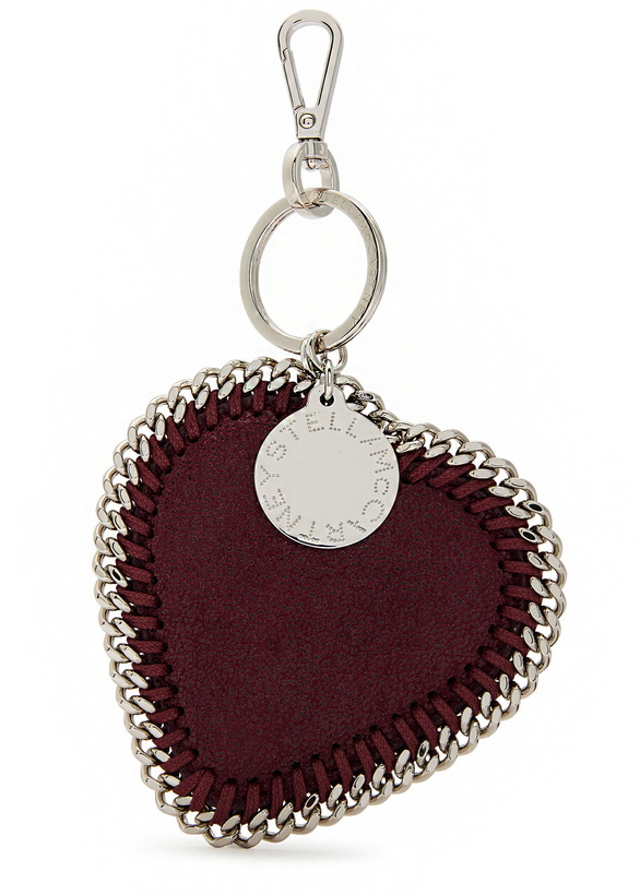 Photo: Stella Mccartney Falabella Heart Faux Leather Keyring - Plum - One Size
