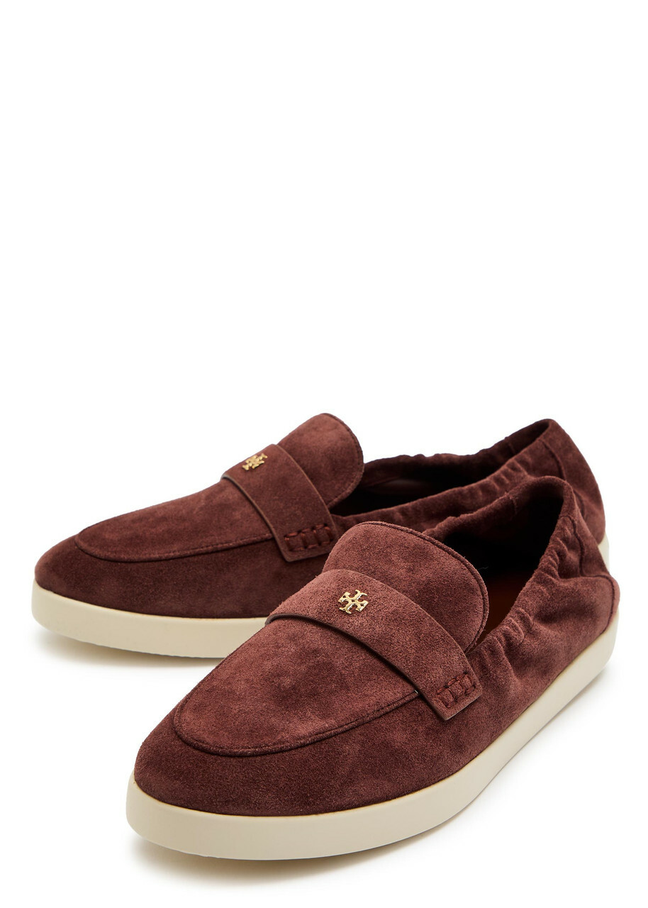 Tory Burch Ballet Sport Suede Loafers Brown