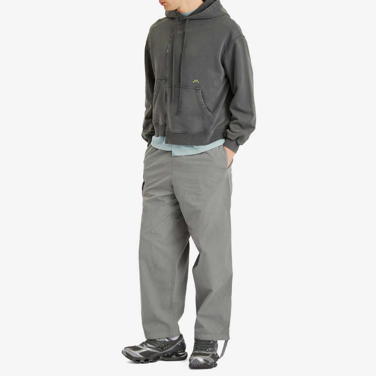 A-COLD-WALL* Men's Oblique Hoodie in Grey Slate