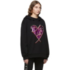 Dolce and Gabbana Black Metallic Heart Hoodie