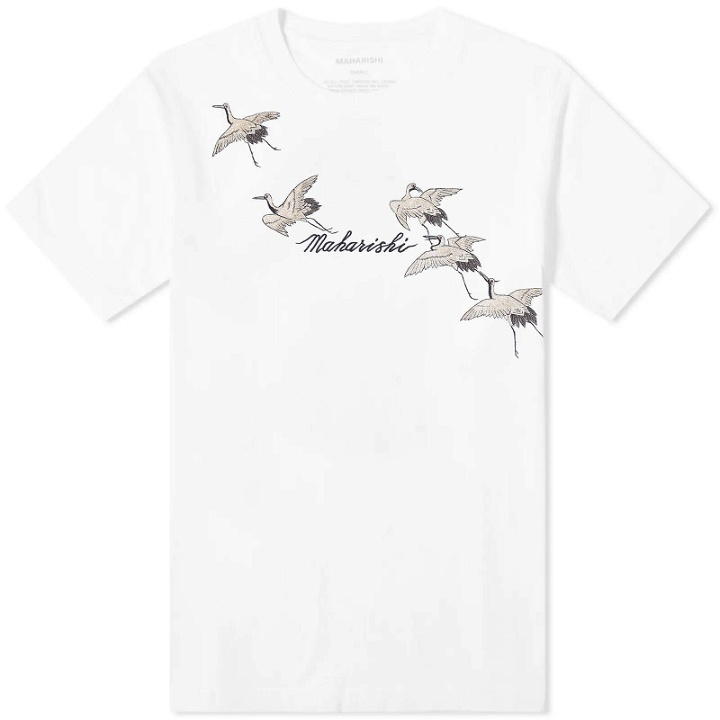 Photo: Maharishi Men's Flying Peace Cranes T-Shirt in White