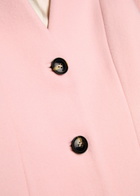 Ganni Peacoat Wool and Cashmere-blend Blazer Light Pink