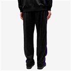 Needles Men's DC Printed Poly Smooth Track Pant in Black