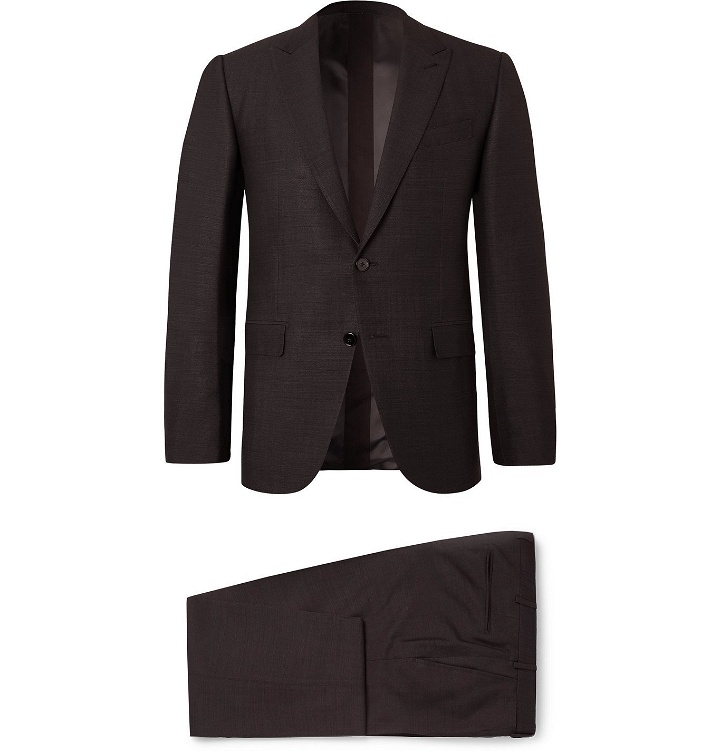 Photo: Ermenegildo Zegna - Slim-Fit Silk and Wool-Blend Suit - Gray