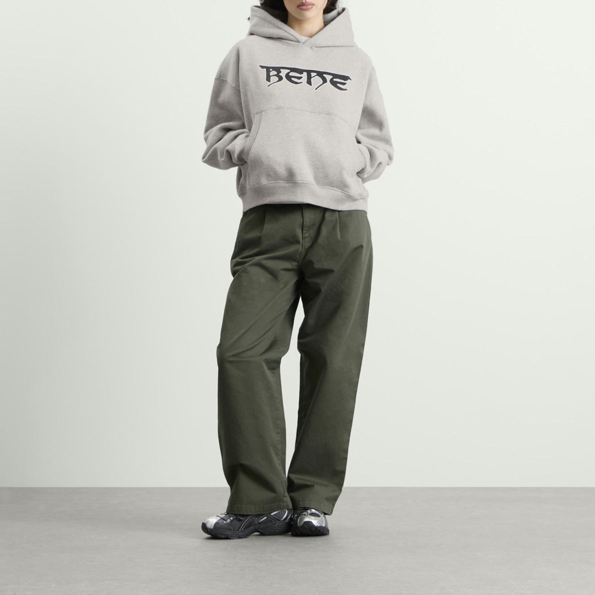 Bene Culture Bene Hindi Hoodie in Grey