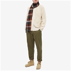 Universal Works Men's Check Scarf in Brown