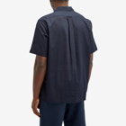 Nanamica Men's Short Sleeve Open Collar Panama Shirt in Navy