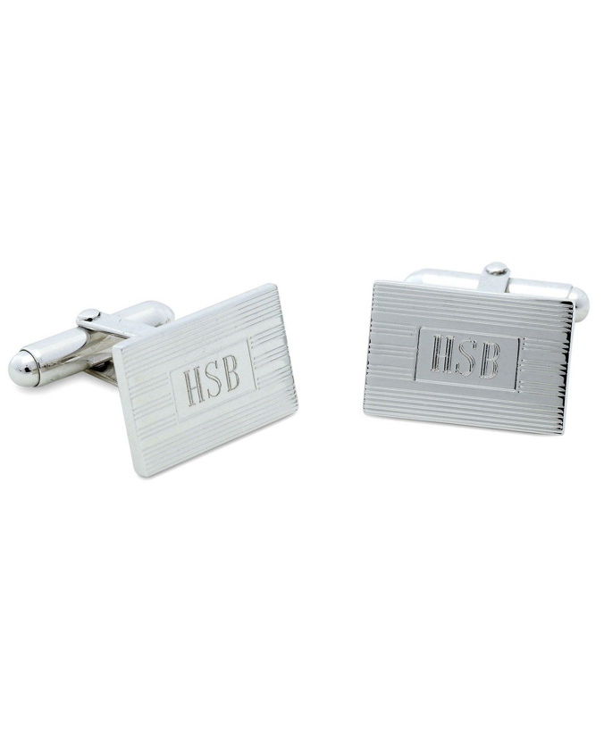 Photo: Brooks Brothers Men's Engravable Cuff Links | Silver