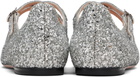 Bally Silver Beliska Ballerina Flats