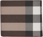 Burberry Brown & Black Check International Bifold Wallet