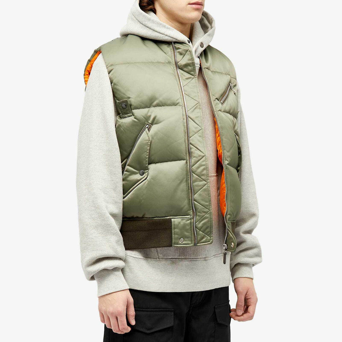Eastlogue Men's MA-1 Down Vest in Olive