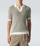 Orlebar Brown Horton crochet cotton polo sweater