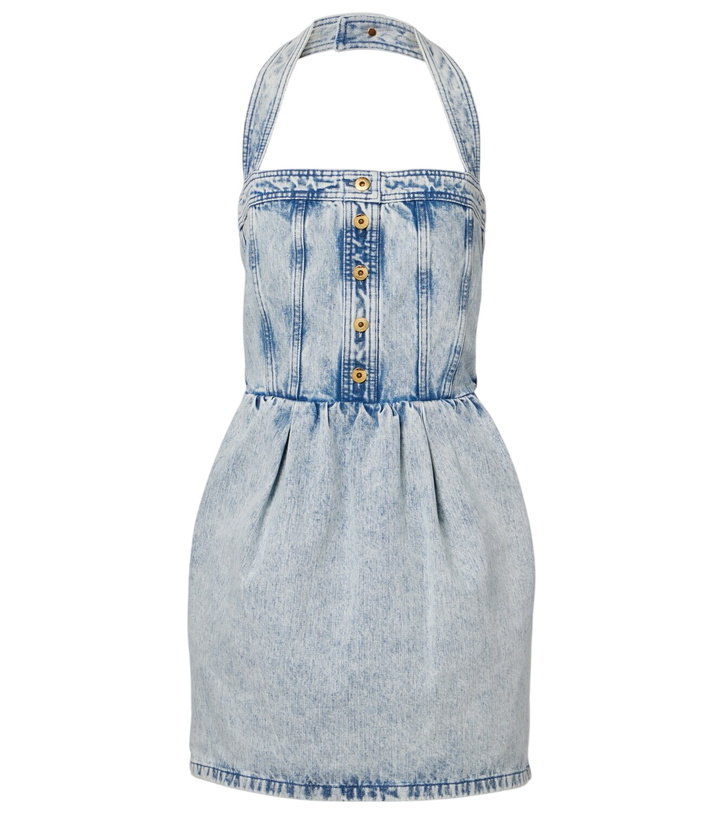 Photo: Patou Halterneck denim minidress