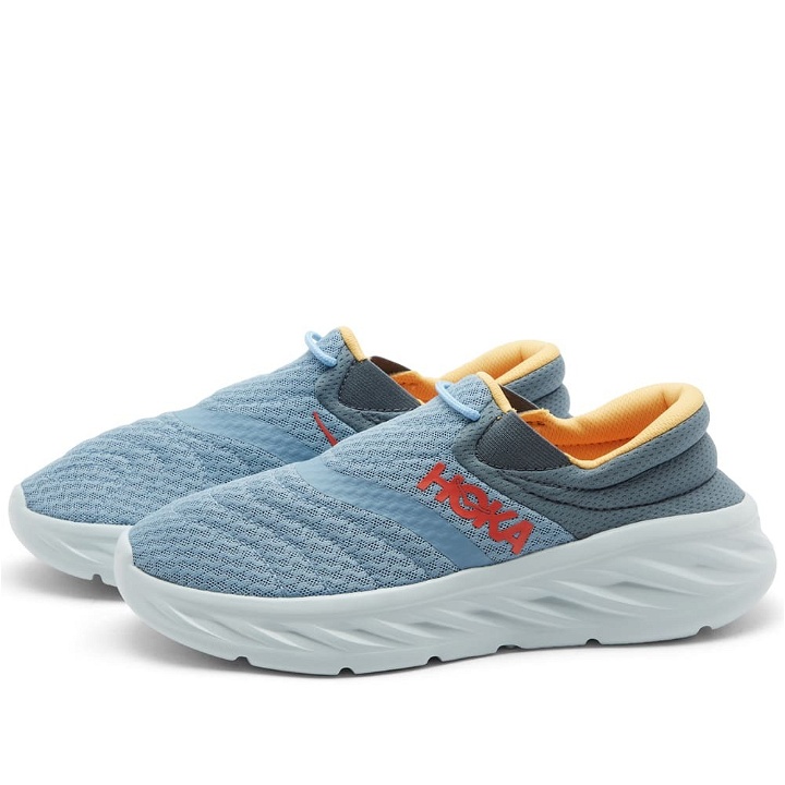 Photo: Hoka One One Men's M Ora Recovery Shoe Sneakers in Mountain Spring/Goblin Blue
