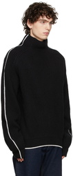 Tom Wood Black Rib Knit Turtleneck