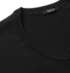 TOM FORD - Stretch-Cotton Jersey T-Shirt - Black