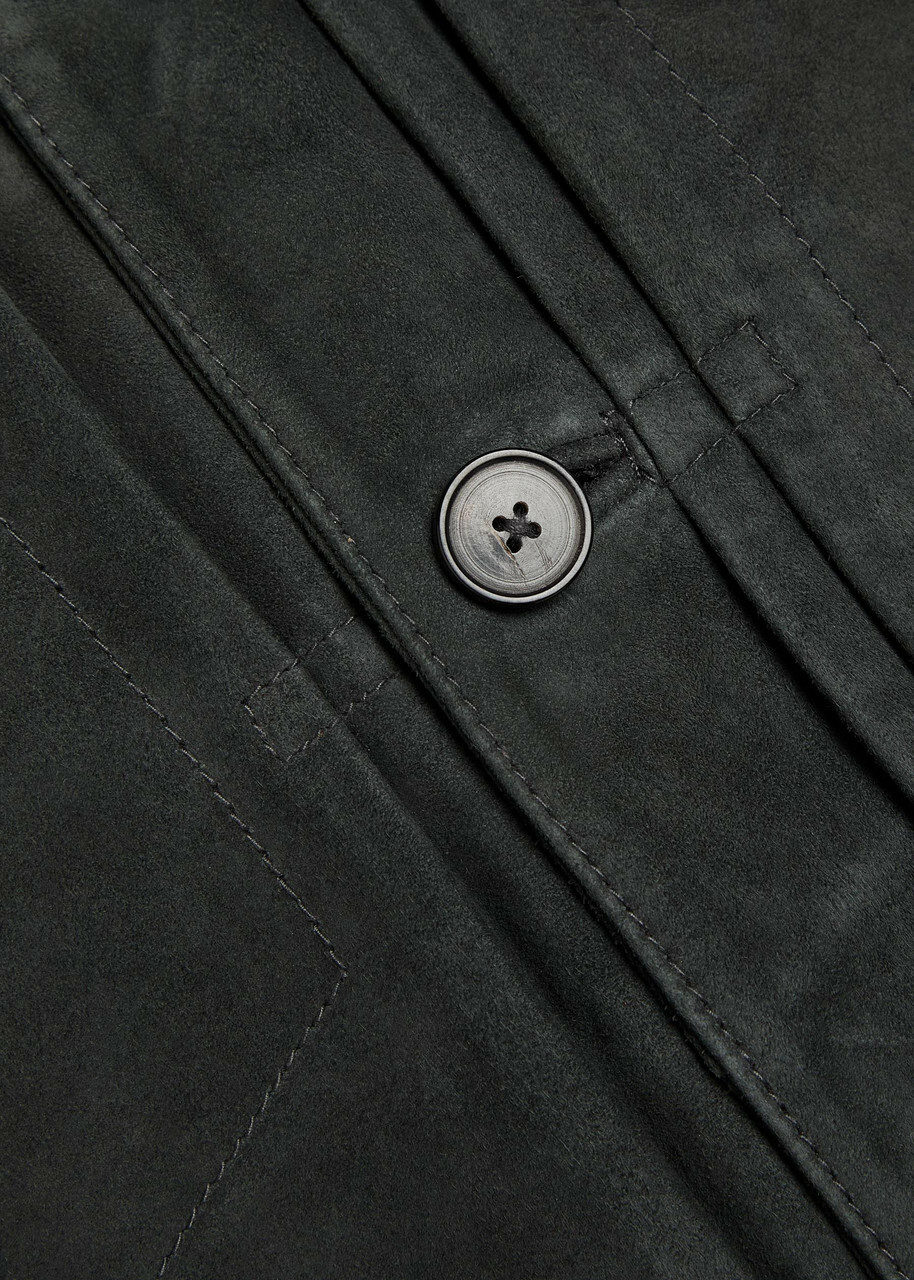 Officine Générale Liam Suede Jacket Grey