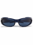 Balenciaga - D-Frame Logo-Print Acetate Sunglasses