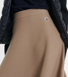 Moncler Wool-blend midi skirt