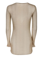 Sapio Ribbed Jersey Gold Crewneck Top