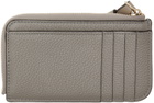 Chloé Gray Alphabet Zip Card Holder
