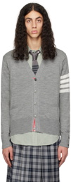 Thom Browne Gray 4-Bar Cardigan