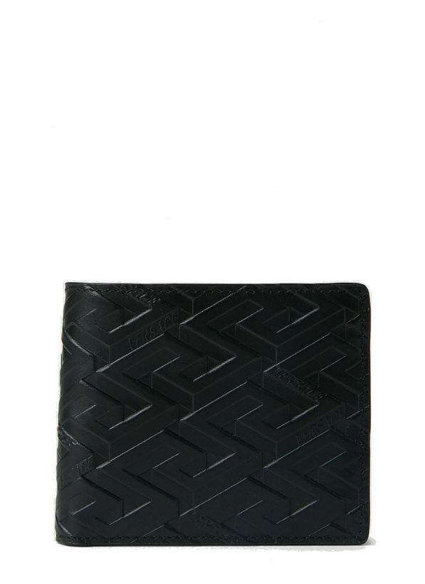Photo: Versace - Greca Motif Bi-Fold Wallet in Black