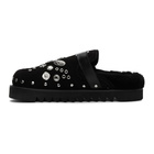 Toga Virilis Black Suede Studded Clogs